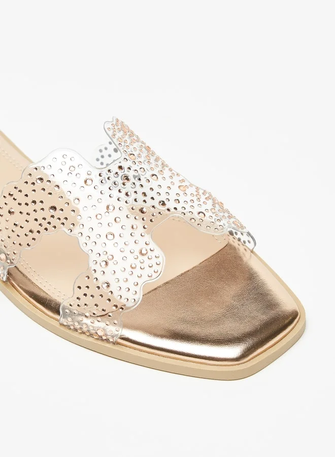 سيليست Women'S Embellished Slip-On Flat Sandals
