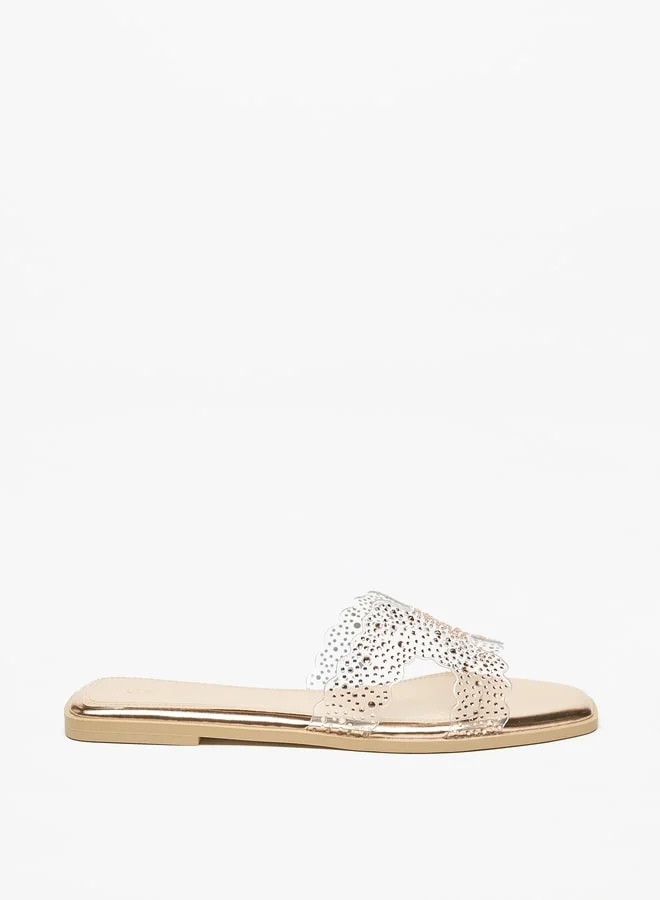سيليست Women'S Embellished Slip-On Flat Sandals