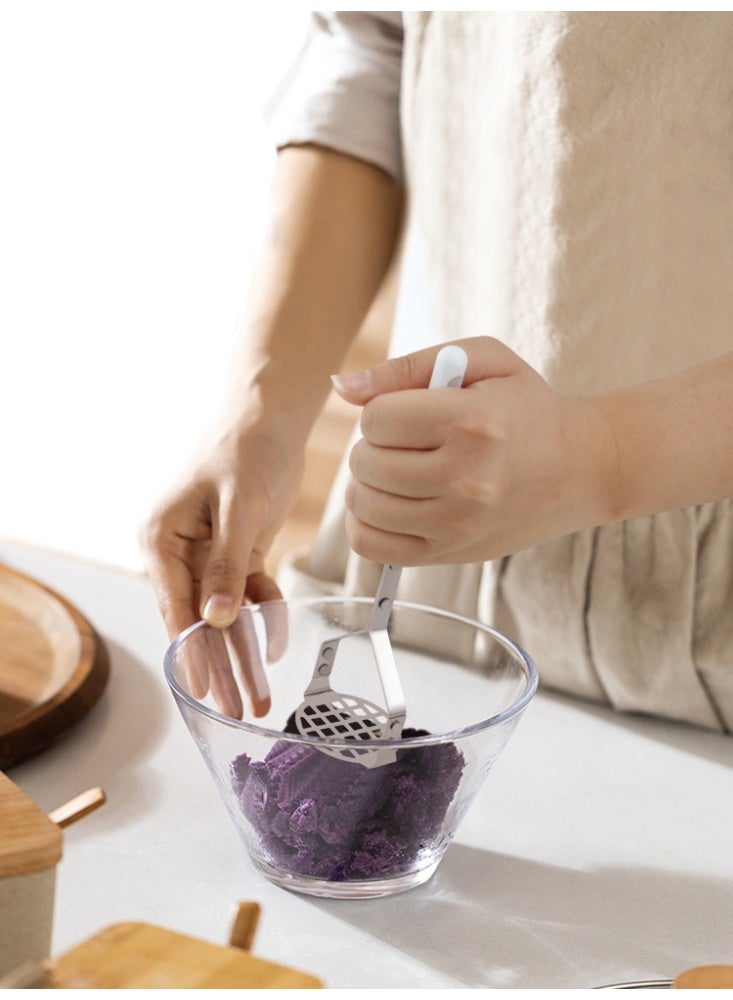 Stainless Steel Potato Puddler Manual Mini Masher Hand Crusher Tool - Image 4