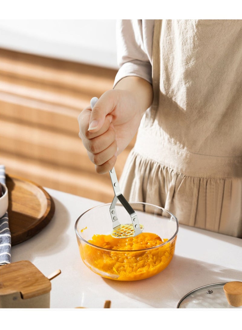 Stainless Steel Potato Puddler Manual Mini Masher Hand Crusher Tool - Image 2