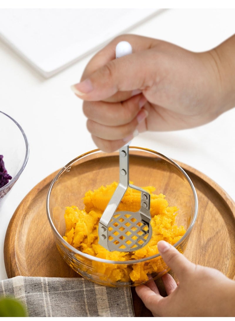 Stainless Steel Potato Puddler Manual Mini Masher Hand Crusher Tool - Image 3