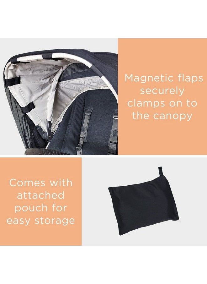 liuliuby Stroller Sun Shade Universal Stroller Cover For Baby Sun Protection Large Stroller Shade Extender See Through Mesh Cover For Sun Blocks Uv Joggers & Stroller Accessories For Summer  - Image 5