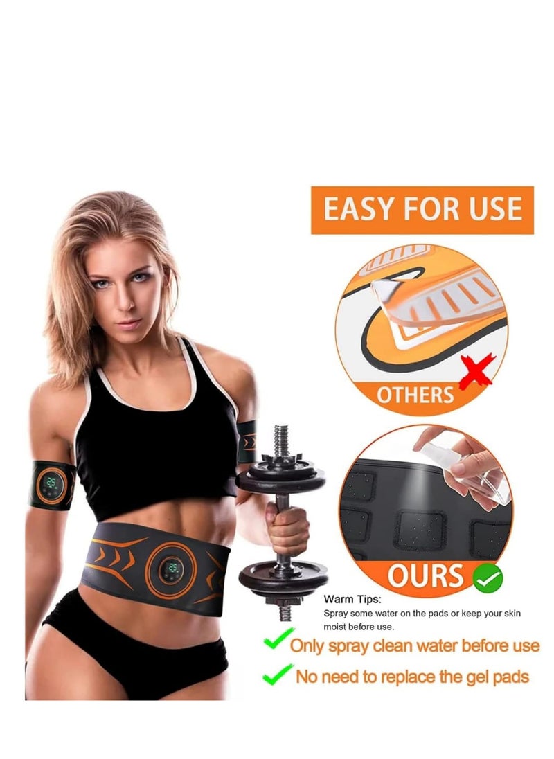 DMG TECH ABS Muscle Stimulator, EMS Muscle Stimulator, Abdominal Toning Belt Workout Equipment, ABS Trainer Belt for Abdominal Arm Leg for Men and Women  - Image 4