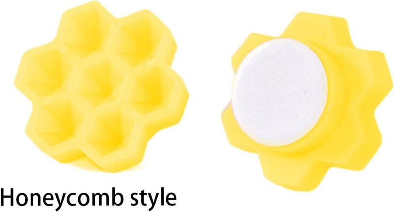 Glue Cups Lash Glue Holder Compact Portable Creative Lash Extension Supplies, for Eyelash Grafting, Honeycomb Yellow - Image 3