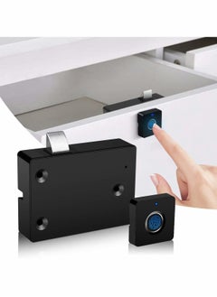 Electronic Cabinet Lock, Smart Biometric Hidden File Cabinet Lock, Fingerprint Lock for Box Furniture Drawer Lock Cupboard, Home Office Hidden File Cabinet Locks, USB Rechargeable, Automatic Lock