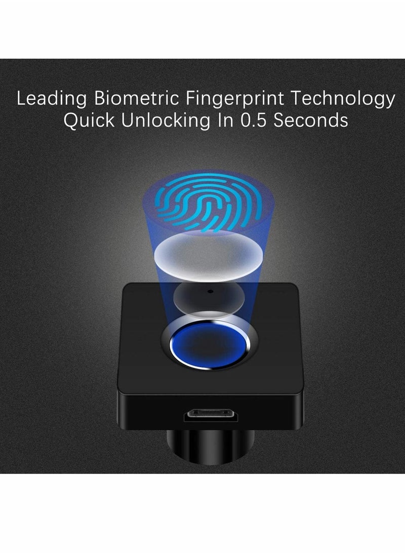 Generic - Electronic Cabinet Lock, Smart Biometric Hidden File Cabinet Lock, Fingerprint Lock for Box Furniture Drawer Lock Cupboard, Home Office Hidden File Cabinet Locks, USB Rechargeable, Automatic Lock - Image 1