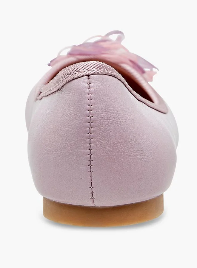 Little Missy LILAC Floral Accent Slip-On Ballerina Shoes for Women | Best Price UAE