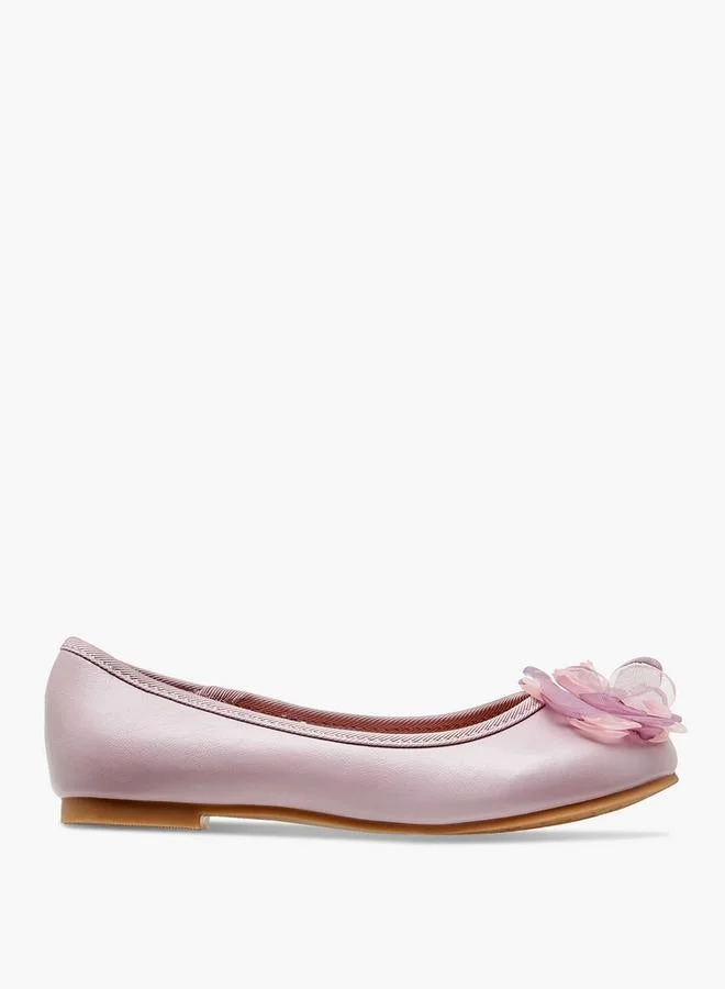 Floral Accent Slip-On Ballerina Shoes
