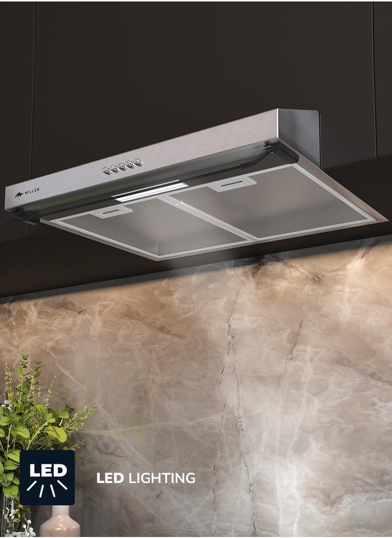 MILLEN 60cm Under Cabinet Stainless Steel Range Hood  - Image 4