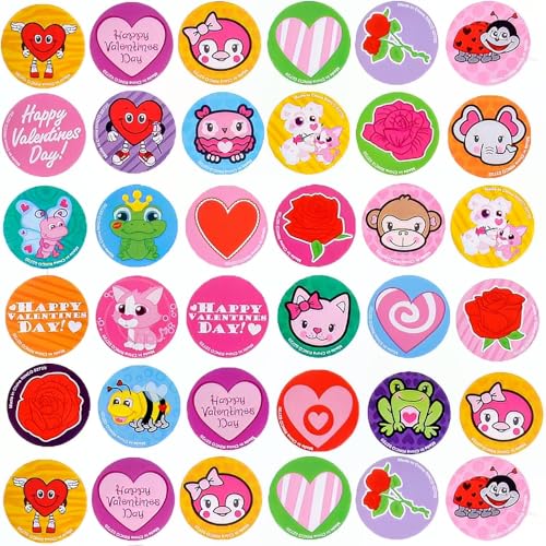 Rhode Island Novelty 5 Rolls of Valentine Stickers - 100 Stickers Per Roll - 500 Stickers Total - Image 3