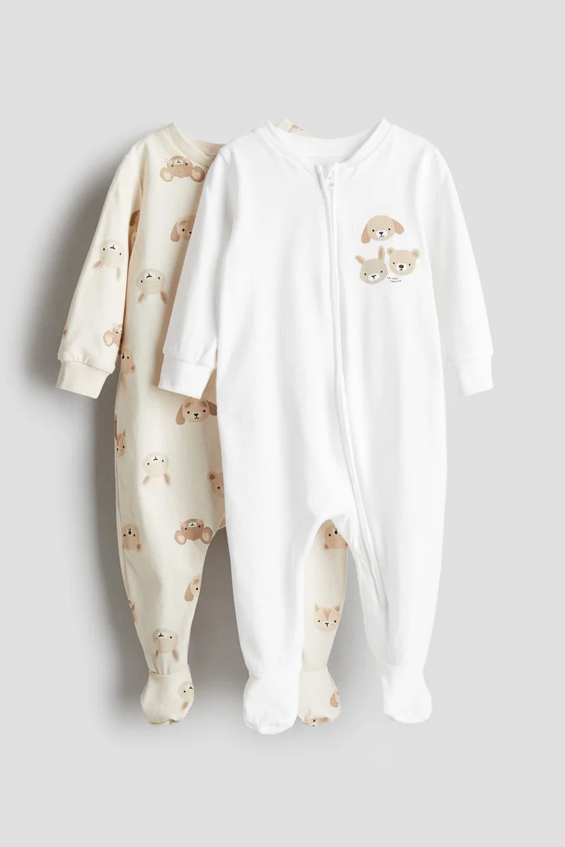 اتش اند ام 2-pack zip-up sleepsuits