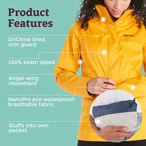 MARMOT Women's Precip Eco Jacket | Classic, Breathable, Waterproof, Solar, Small - Image 5