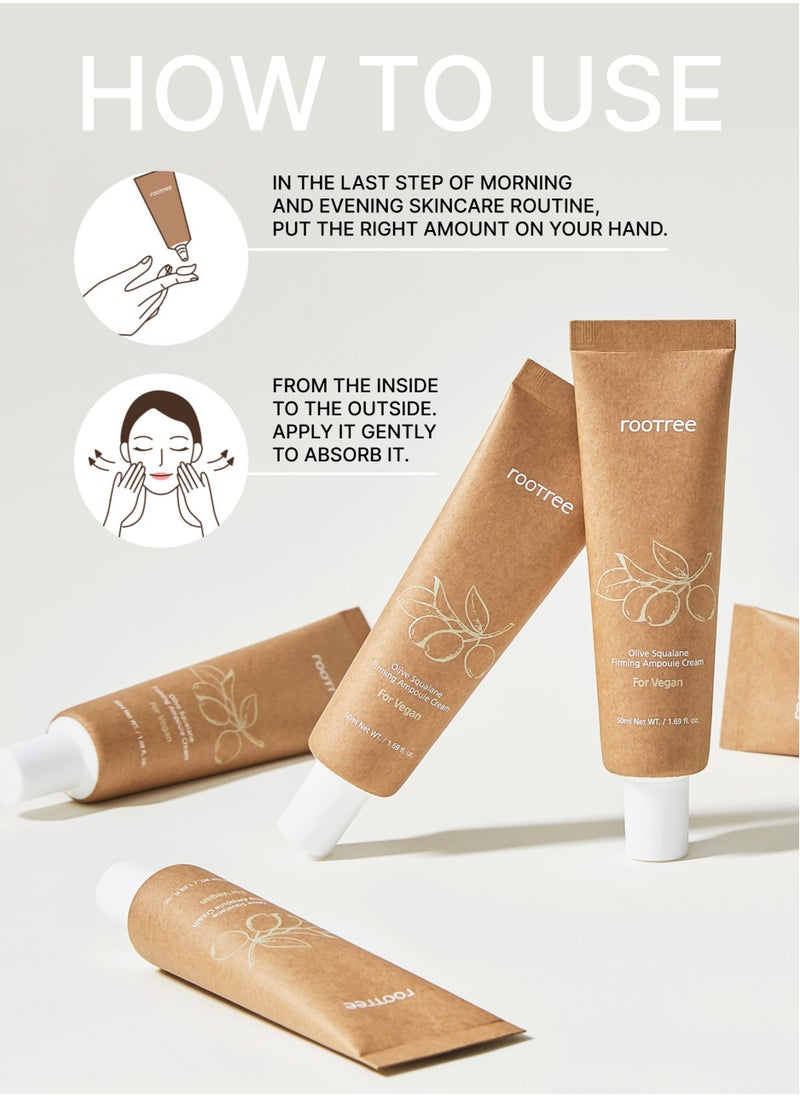 rootree - Olive Squalane Firming Ampoule Cream - Korean Skincare, Anti Wrinkle and Anti Aging, Rich Nutrition and Hydration, Vegan & Cruelty Free - Image 1