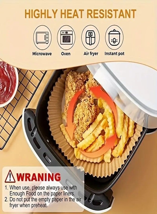 JAGDIV Air Fryer Disposable Paper Liner Disposable air Fryer Paper Liners, Water-Proof, Oil-Proof, Food Grade Parchment for Baking Roasting Microwave (Brown Square, 50) - Image 4