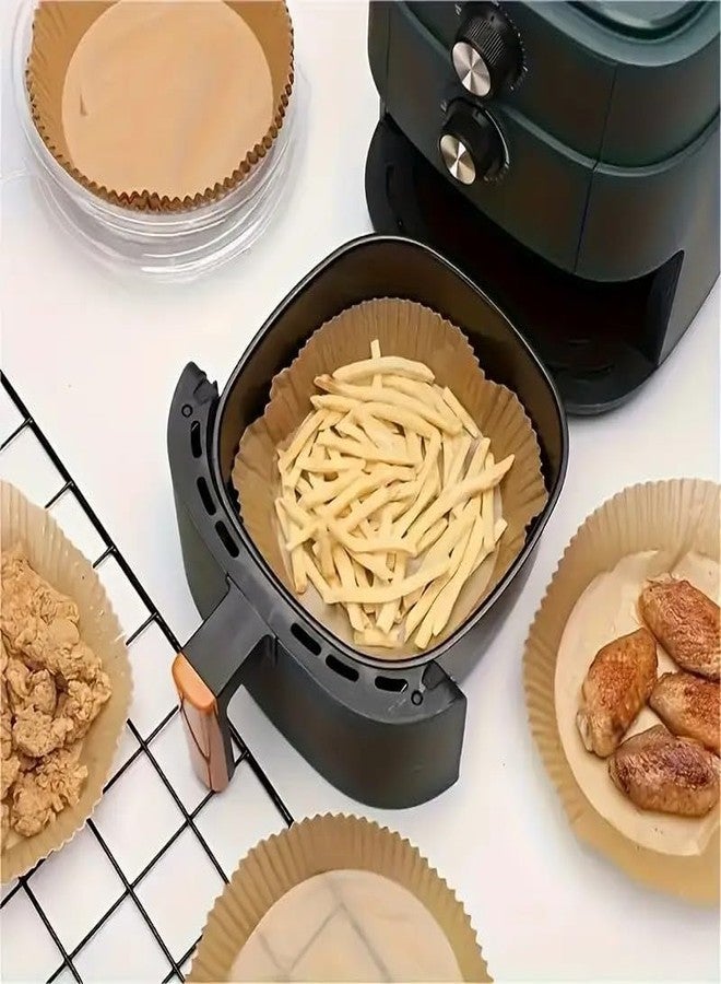 JAGDIV Air Fryer Disposable Paper Liner Disposable air Fryer Paper Liners, Water-Proof, Oil-Proof, Food Grade Parchment for Baking Roasting Microwave (Brown Square, 50) - Image 5
