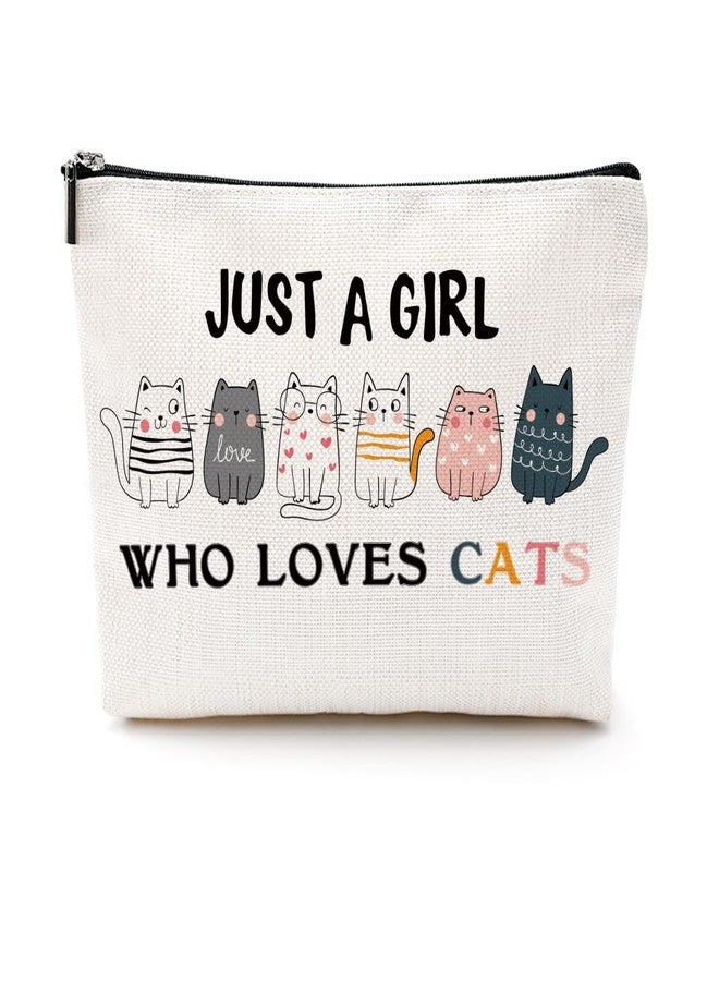 CQM Cat Gifts Funny Cat Makeup Bag Cat Themed Gifts Cat Lover Gifts for Women Cat Mom Gifts Cat Stuff Cosmetic Bag Toiletry Bag Zipper Pouch for Girls Female Sister Daughter Birthday Friendship - Image 1