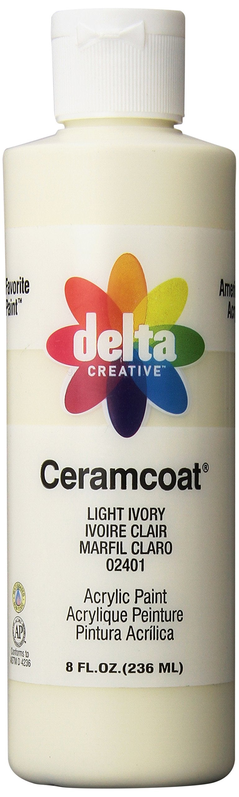 Delta Creative Ceramcoat Acrylic Paint in Assorted Colors 8 oz Light Ivory