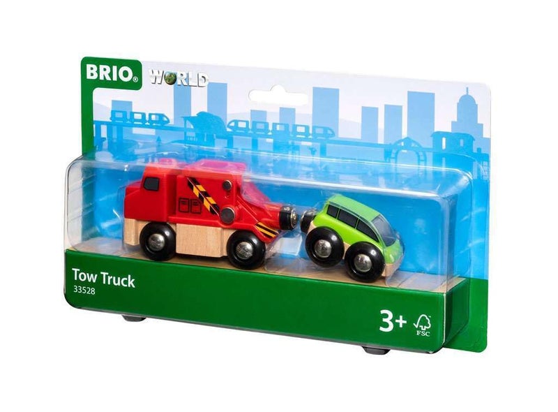 BRIO World 33528  Reliable Tow Truck  Wooden Toy Train Accessory for Kids Aged 3  Magnetic Coupling  Compatible with Other Railway Toys  FSCCertified Beech Wood - Image 3