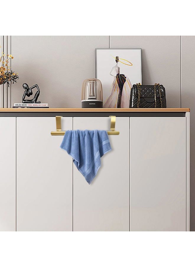 Lilaly 2 PCS Gold 9.25" Kitchen Towel Holder, Gold Towel Bar, Over Cabinet Towel Bar, Dish Towel Holder, Towel Holder for Kitchen Cabinet for Kitchen Bathroom - Image 4