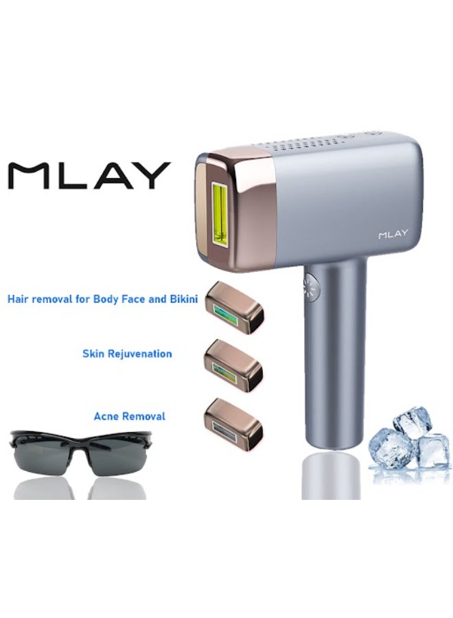 MLAY T14 laser hair removal device with IPL technology and cooling function for painless hair removal - Image 2