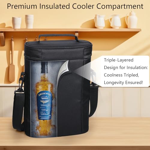 Hap Tim Wedding Gifts for Couples, Bridal Shower Gifts, Engagement Gifts for Newlyweds, Mr and Mrs gifts - Wine Cooler Bag Insulated Wine Carrier Tote with Tumblers, Bamboo Cheese Borad (13624-G1) - Image 5