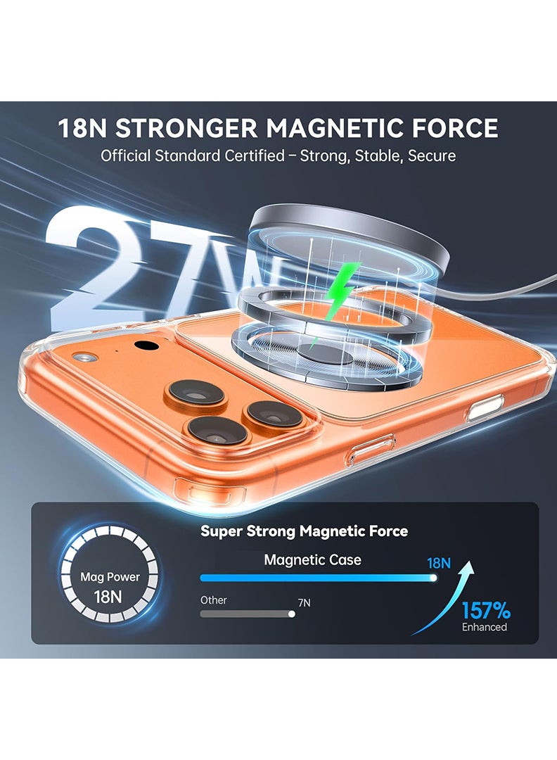 Theodor Magnetic Case for Apple iPhone 17 Pro Max Compatible with MagSafe Wireless Charging, Shockproof Phone Bumper Cover - Einstein idea - Image 3