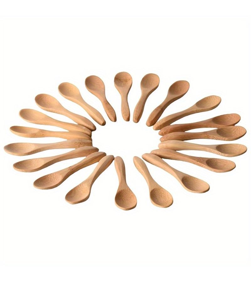 15 Pcs Mini Wooden Spoons For Dessert Coffee Ice Cream Seasoning - Image 5