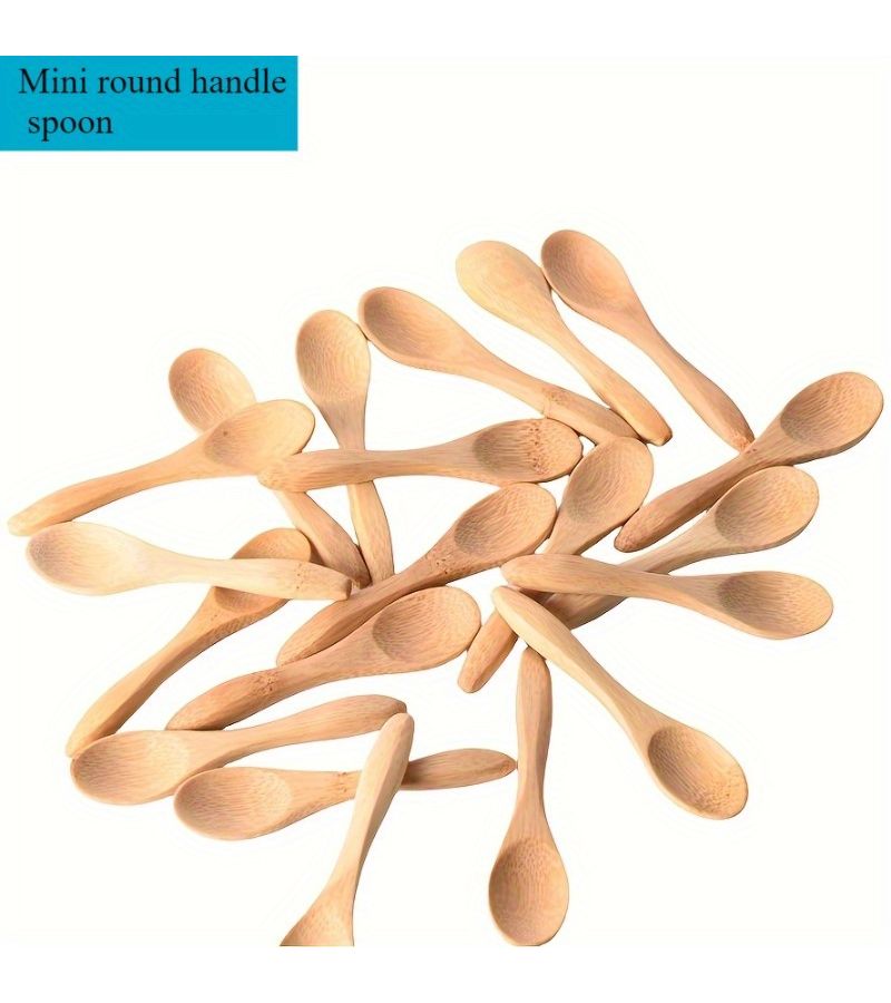 15 Pcs Mini Wooden Spoons For Dessert Coffee Ice Cream Seasoning - Image 1