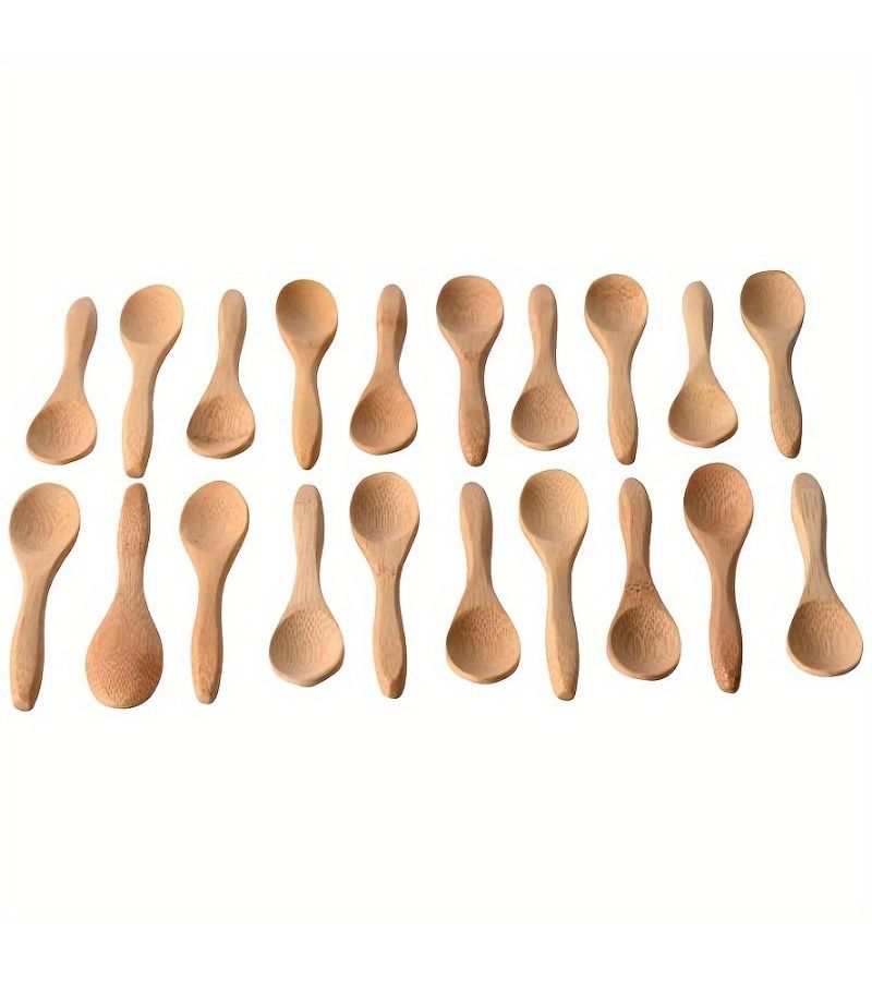 15 Pcs Mini Wooden Spoons For Dessert Coffee Ice Cream Seasoning - Image 2