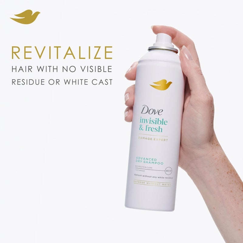 Dove Advanced Dry Shampoo Invisible & Fresh Refresh & Revive Hair Without Water Revitalize Hair Without Residue & No White Cast 5 fl oz - Image 3