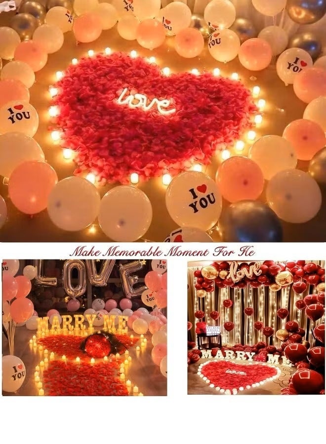 HOMESTAR 1000 PCS Artificial Silk Rose Petals Decoration for Romantic Night, Event, Party, Decoration, Red Rose Petals - Image 1