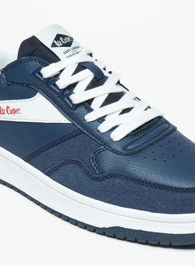 لي كوبر Men's Textured Lace-Up Sneakers
