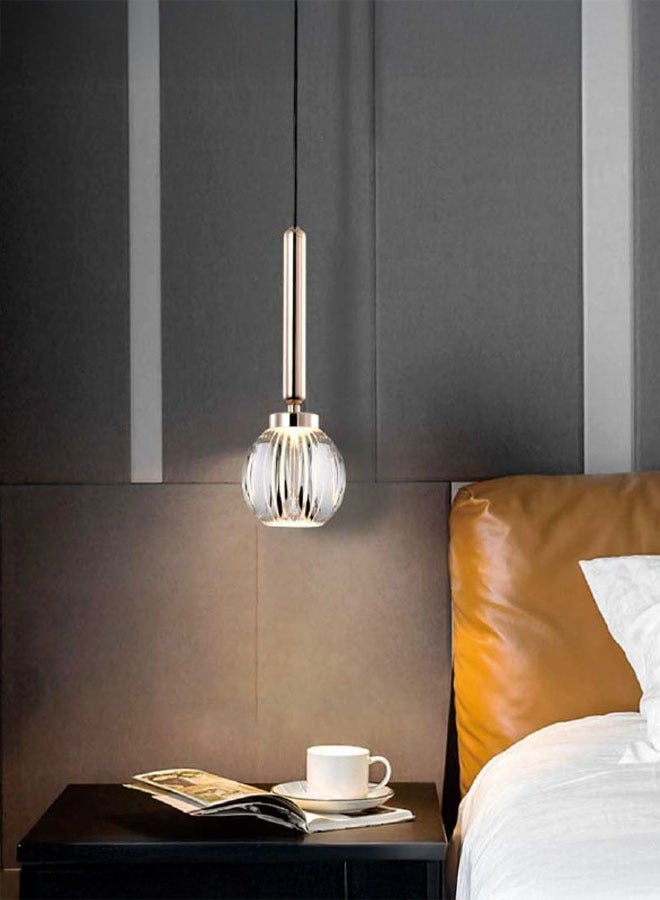 ٍSiera Light Shiny gold pendant light size single warm light 7 watt P0853  - Image 1