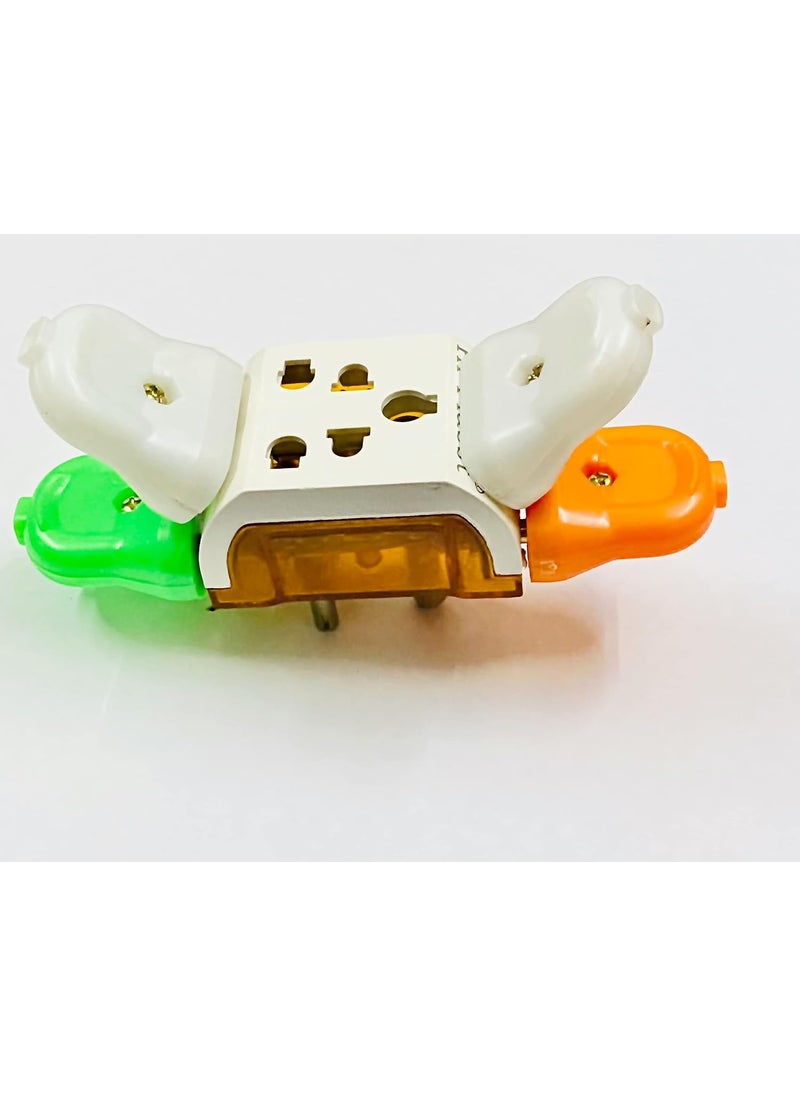 HI PLASST PINS N PLUGS HiPlasst 3pin Multiplug Socket Adapter Pack of 5 5Way Socket Adaptor 5way Connector for 2pin 3pin Plug Tops USA to India Converter Plug  - Image 4