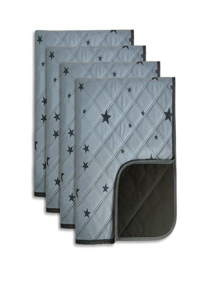 RIOUSSI Washable Pee Pads for Dogs, Reusable, Absorbent, Leakproof, Non Slip Pet Puppy Pads for Potty Training. Gray Stars, 20x28 Inch(4pack) - Image 1
