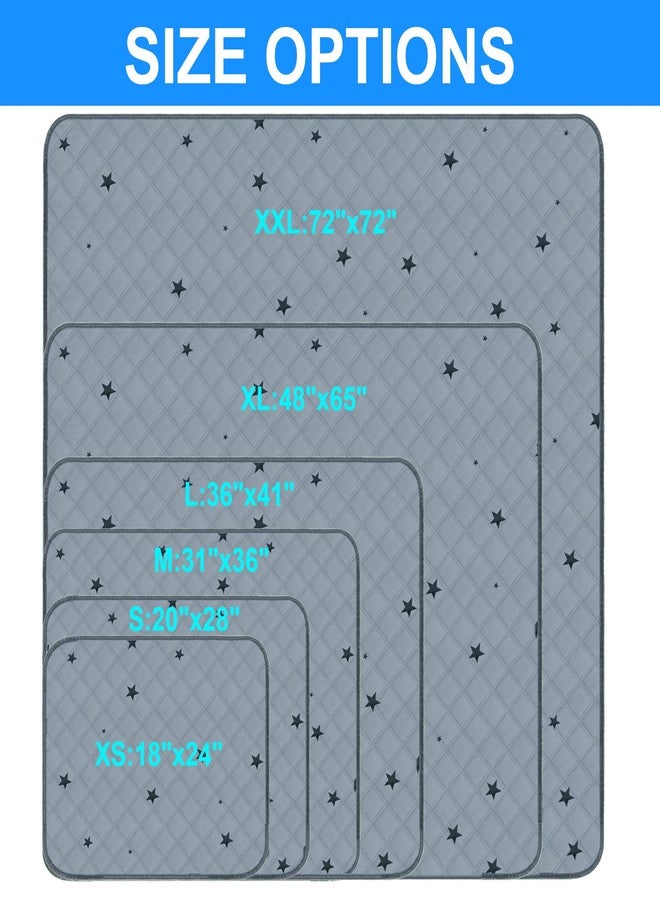 RIOUSSI Washable Pee Pads for Dogs, Reusable, Absorbent, Leakproof, Non Slip Pet Puppy Pads for Potty Training. Gray Stars, 20x28 Inch(4pack) - Image 5