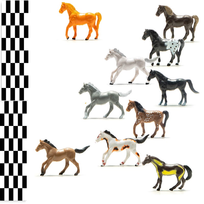 PREXTEX Plastic Toy Horses Party Favors, 16 Count (All Different Horses in Various Poses and Colors) Best Toy Gift for Boys and Girls - Image 5