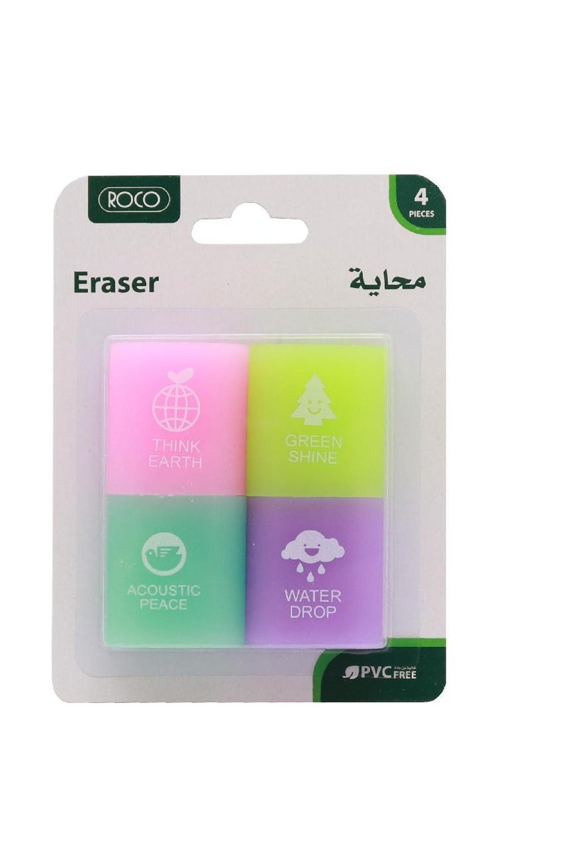 ROCO Rubber Eraser Window Assorted Color