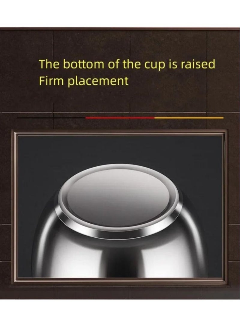 كوب قهوة أرابيكا من الفولاذ المقاوم للصدأ أبيض بجدار مزدوج معزول حرارياً، كوب شاي متوافق مع نسبريسو نسكافيه دولتشي غوستو 80 مل، مجموعة من 6 قطع - Image 4