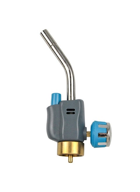 BLUEFIRE Trigger Start Gas Welding Torch Nozzle Head Full Metal Gas Knob Piezo Self Ignition Fuel by MAPP MAP PRO Propane Cylinder Soldering Brazing Triple-Point Flame