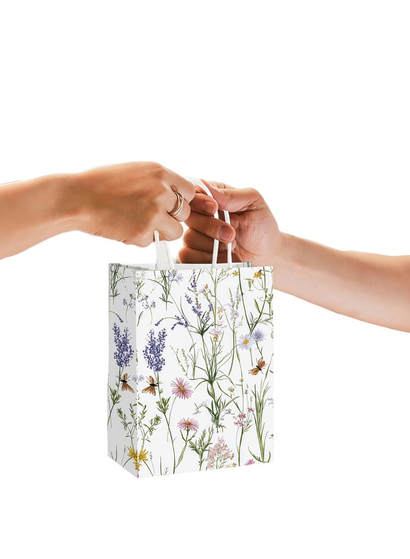 عالم البالونات عبوة من 10 أكياس هدايا ورقية بمقابض، أكياس تغليف هدايا، بالجملة، أكياس هدايا للحفلات، أكياس ورقية للتسوق من متاجر المواد الغذائية، أكياس هدايا لحفلات الزفاف وأعياد الميلاد وحفلات الكريسماس، أكياس حرفية لتجارة المواد الغذائية - Image 5