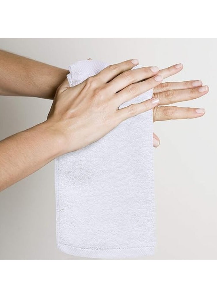 Pearl Coast Pack of 24 White Cotton Washcloths Set Premium Cotton, Premium Quality Face Cloths, Highly Absorbent and Super Soft  - Image 3