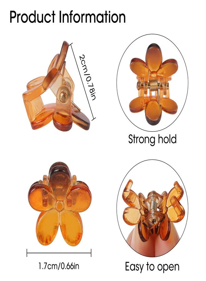 CHIROGRAPHY مجموعة مشابك شعر صغيرة على شكل زهور من CHIROGRAPHY، 100 قطعة، للنساء والفتيات | إكسسوارات شعر صغيرة غير لامعة | مشابك شعر صغيرة لطيفة على شكل فك، دبابيس شعر، ومشابك شعر صغيرة - Image 2