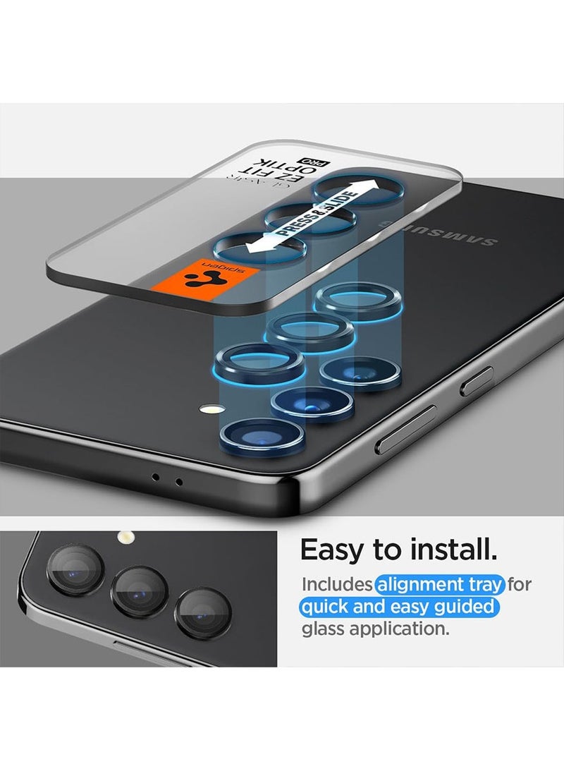 Spigen Glastr Ez Fit Optik Pro Samsung Galaxy S24 Camera Lens Protector [2 Pack] - Black - Image 5