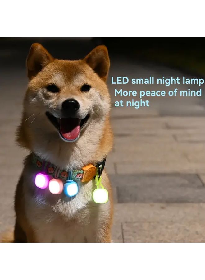 2pcs Random Color Silicone LED Pendant Light Luminous Pet Tag Nighttime Safety Walking Light Portable Outdoor Camping Backpack Light Pet Visibility Aid Compact Design Durable Silicone Pet Safety Gear - Image 4