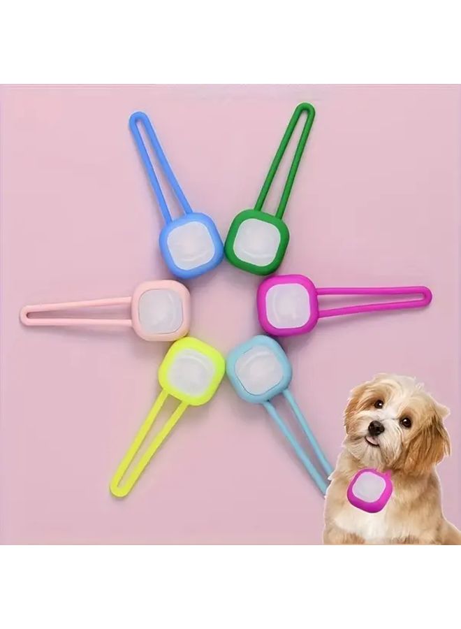 2pcs Random Color Silicone LED Pendant Light Luminous Pet Tag Nighttime Safety Walking Light Portable Outdoor Camping Backpack Light Pet Visibility Aid Compact Design Durable Silicone Pet Safety Gear - Image 1