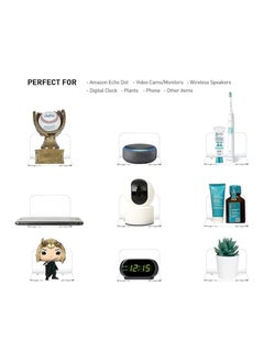TRENDI LAND ZON Acrylic Floating Wall Shelves Set of three for Security Cameras Baby Monitors Speakers Universal Small Strong Tapes No Drill Clear  - Image 2