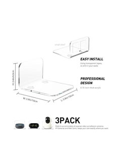 TRENDI LAND ZON Acrylic Floating Wall Shelves Set of three for Security Cameras Baby Monitors Speakers Universal Small Strong Tapes No Drill Clear  - Image 3