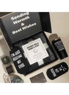 MissTiara Gift Basket for Men - Birthday Gift Box, Get Well Soon Gift Set Contains 12 Inspirational Gifts, Relaxing Spa Treatment Package for Men, Friendship Friend Gifts for Men  - Image 3