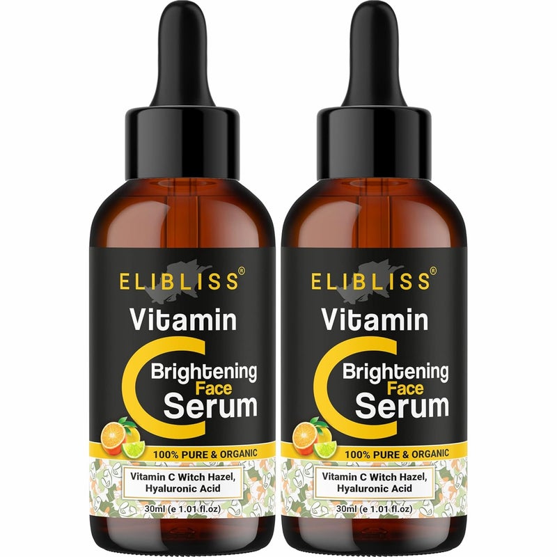 ELIBLISS Vitamin C Skin Clearing Serum For Brightening AntiAging Skin Repair Dark Circle Pack Of 2 - Image 1
